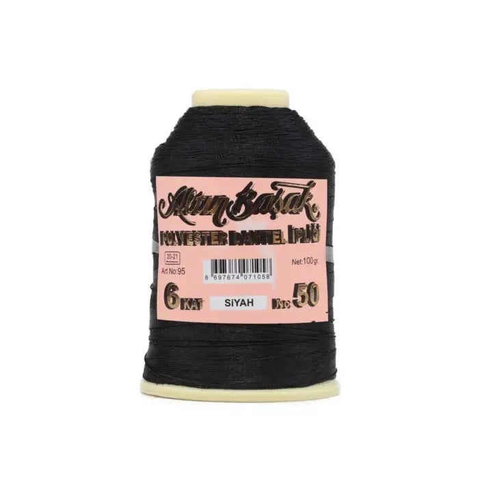 Altınbaşak 100 Gr. Oya İpi (AB-SİYAH)