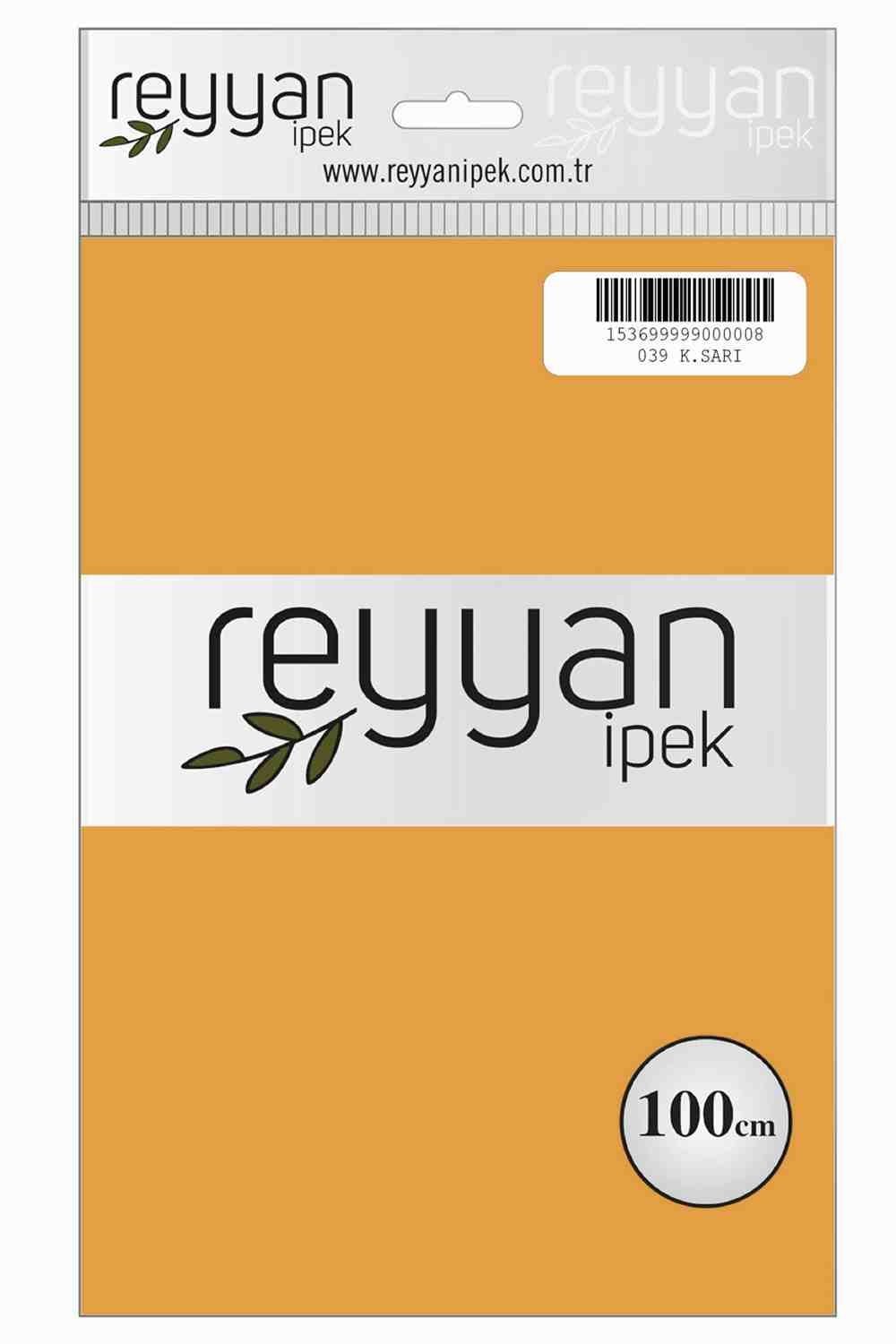 Reyyan Düz Renk Poşetli Yazma (K.Sarı)