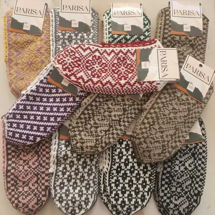 Kadın Örgü Patik Çorap 12li Paket (KÇ01-34)