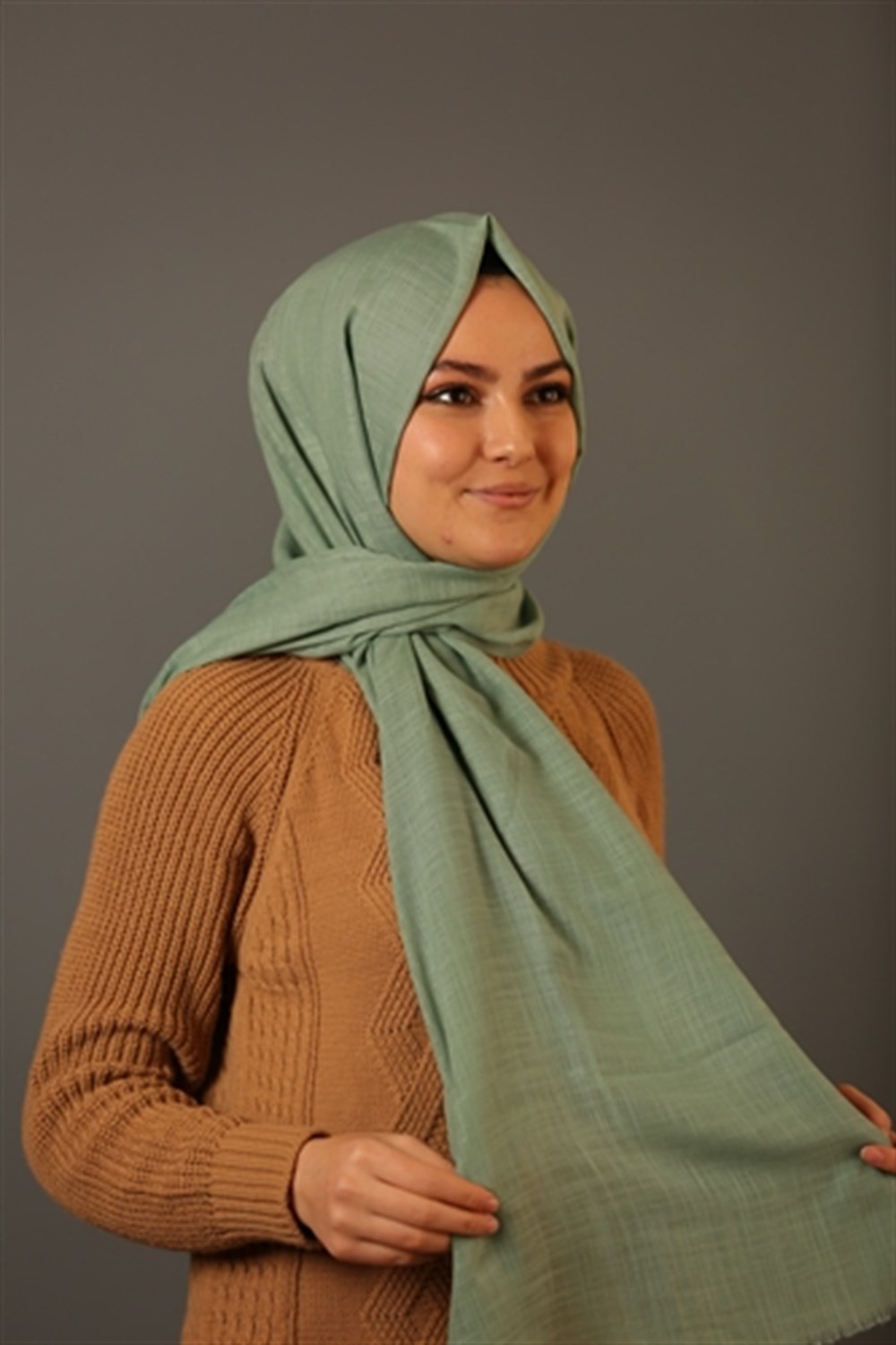 Ecenur Flamlı Keten Fresh Stay Düz Şal(ecs01-16) 