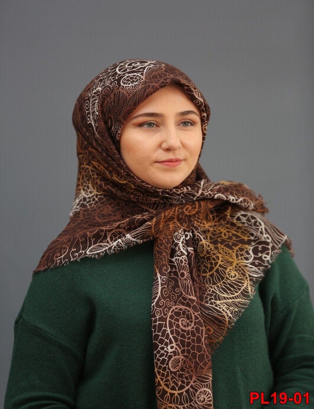 Elmina Flamlı Coton Eşarp(19-01)