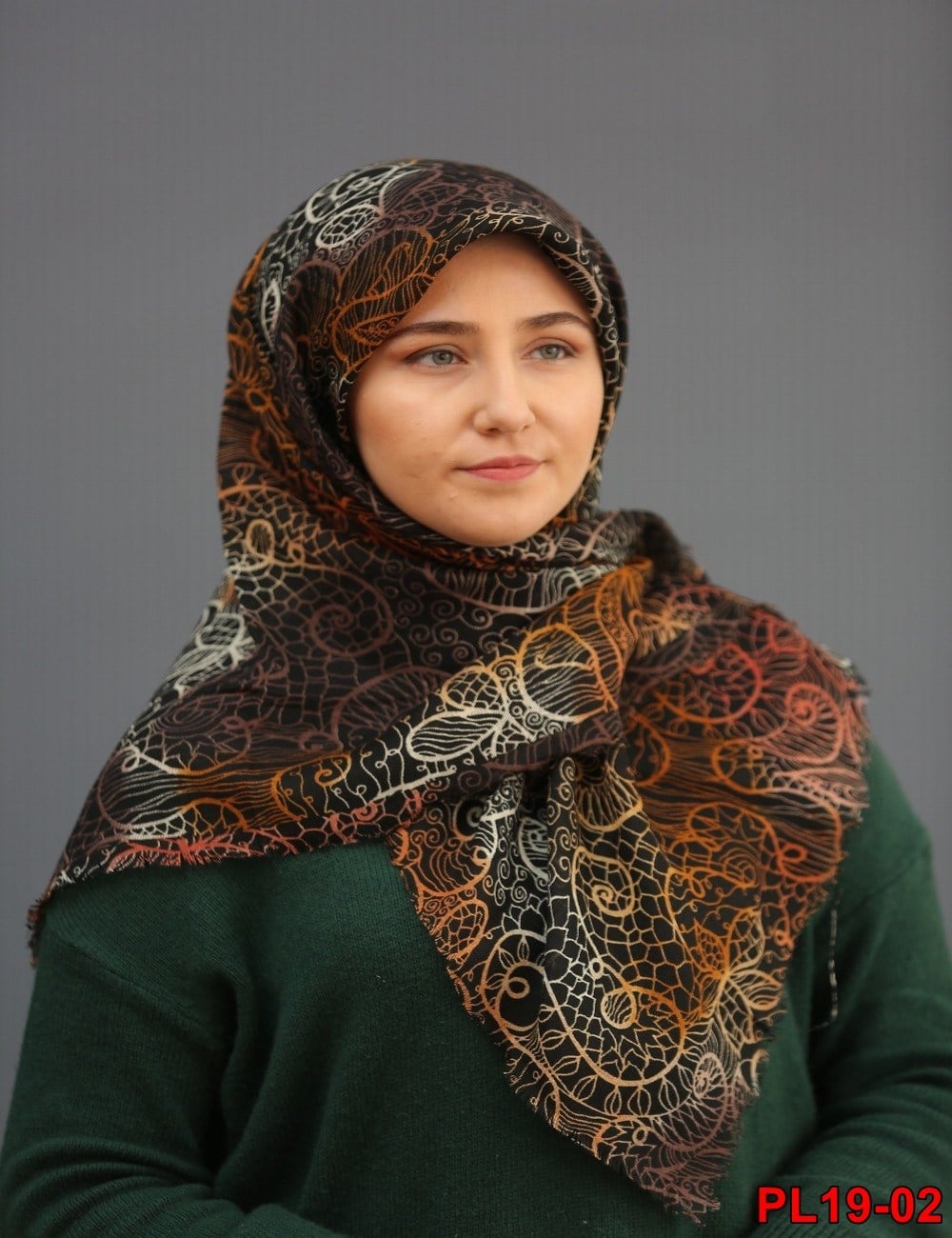Elmina Flamlı Coton Eşarp(19-02)