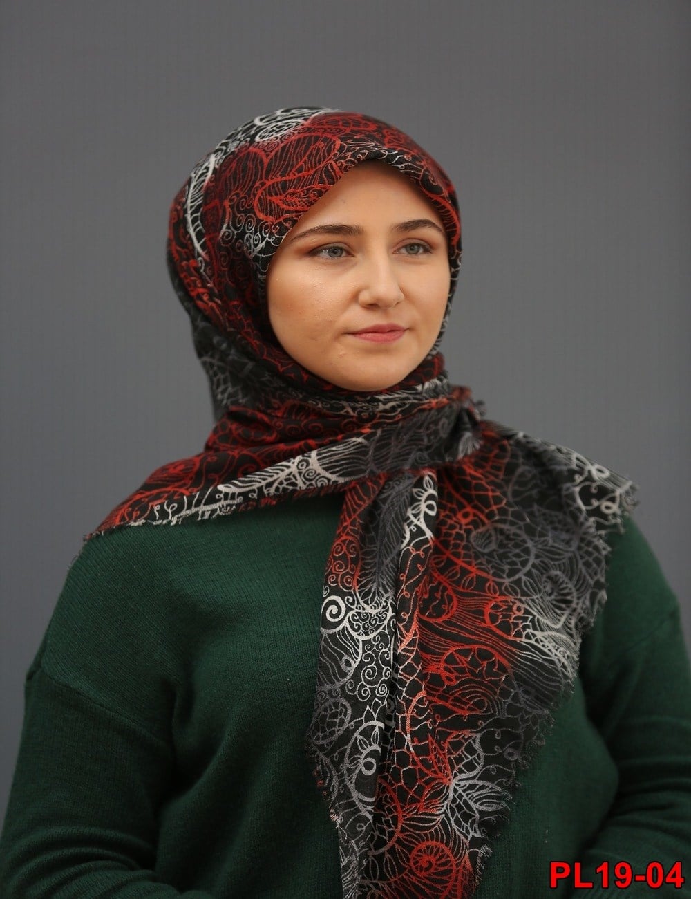 Elmina Flamlı Coton Eşarp(19-04)
