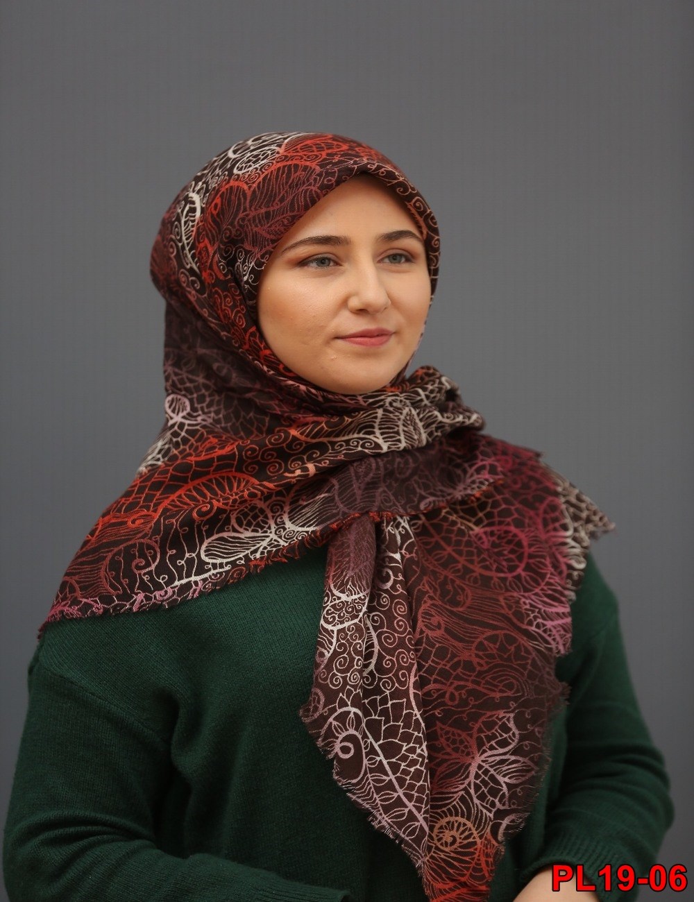 Elmina Flamlı Coton Eşarp(19-06)