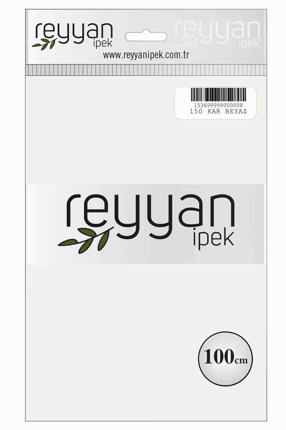 Reyyan Düz Renk Poşetli Yazma (Kar Beyazı)