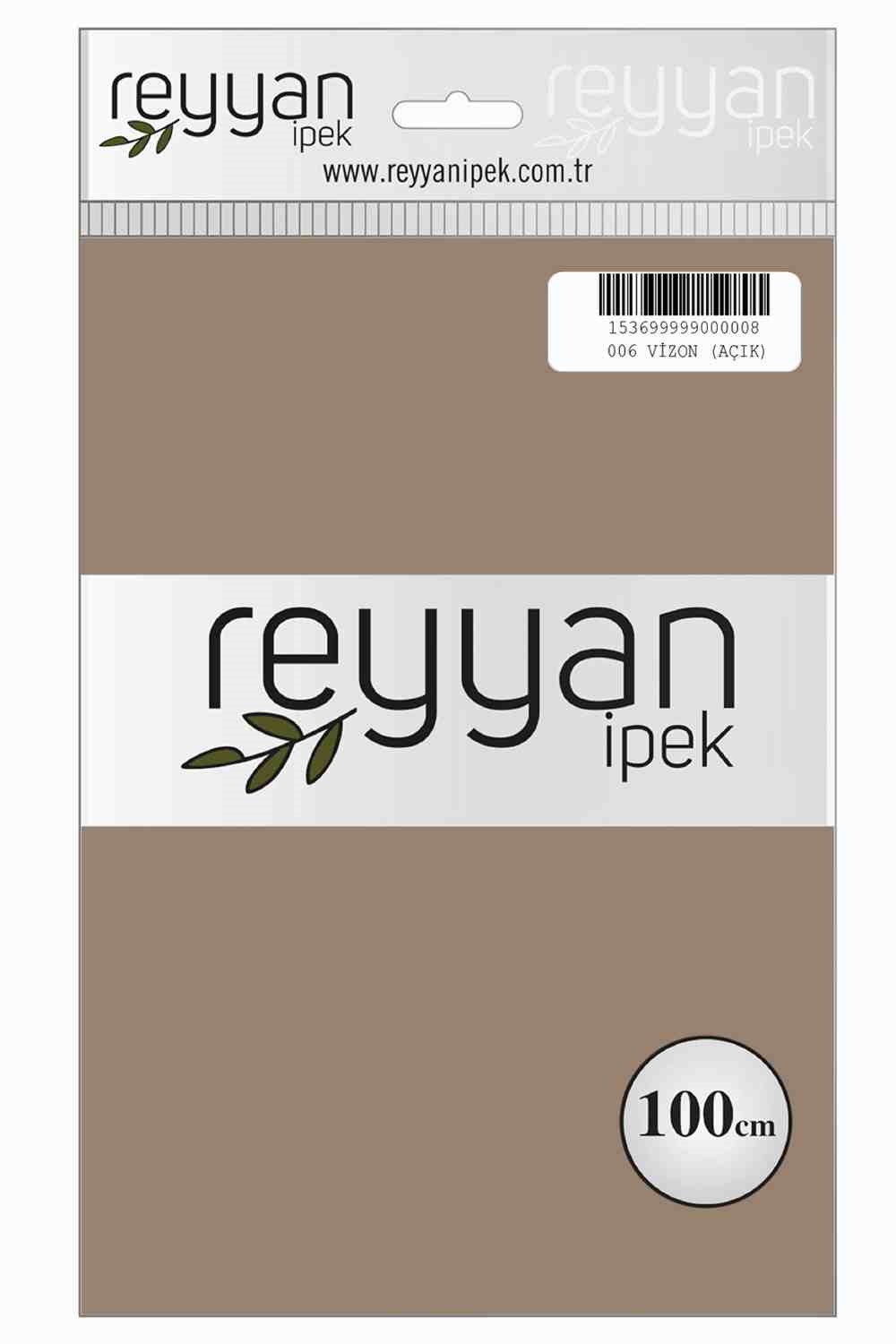 Reyyan Düz Renk Poşetli Yazma (Vizon Açık)