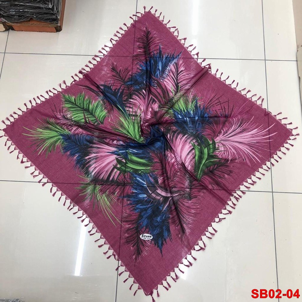 Firuze Boncuklu Cotton Eşarp(sb02-04)