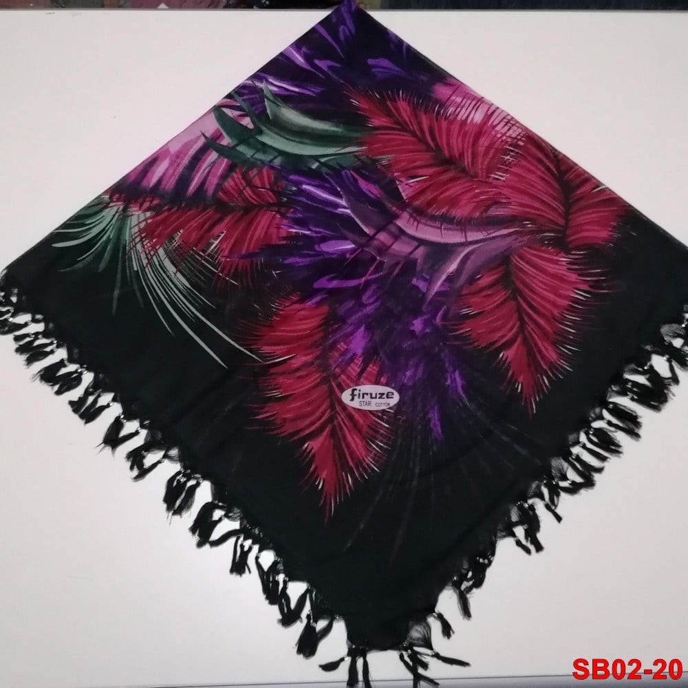 Firuze Boncuklu Cotton Eşarp(sb02-20)