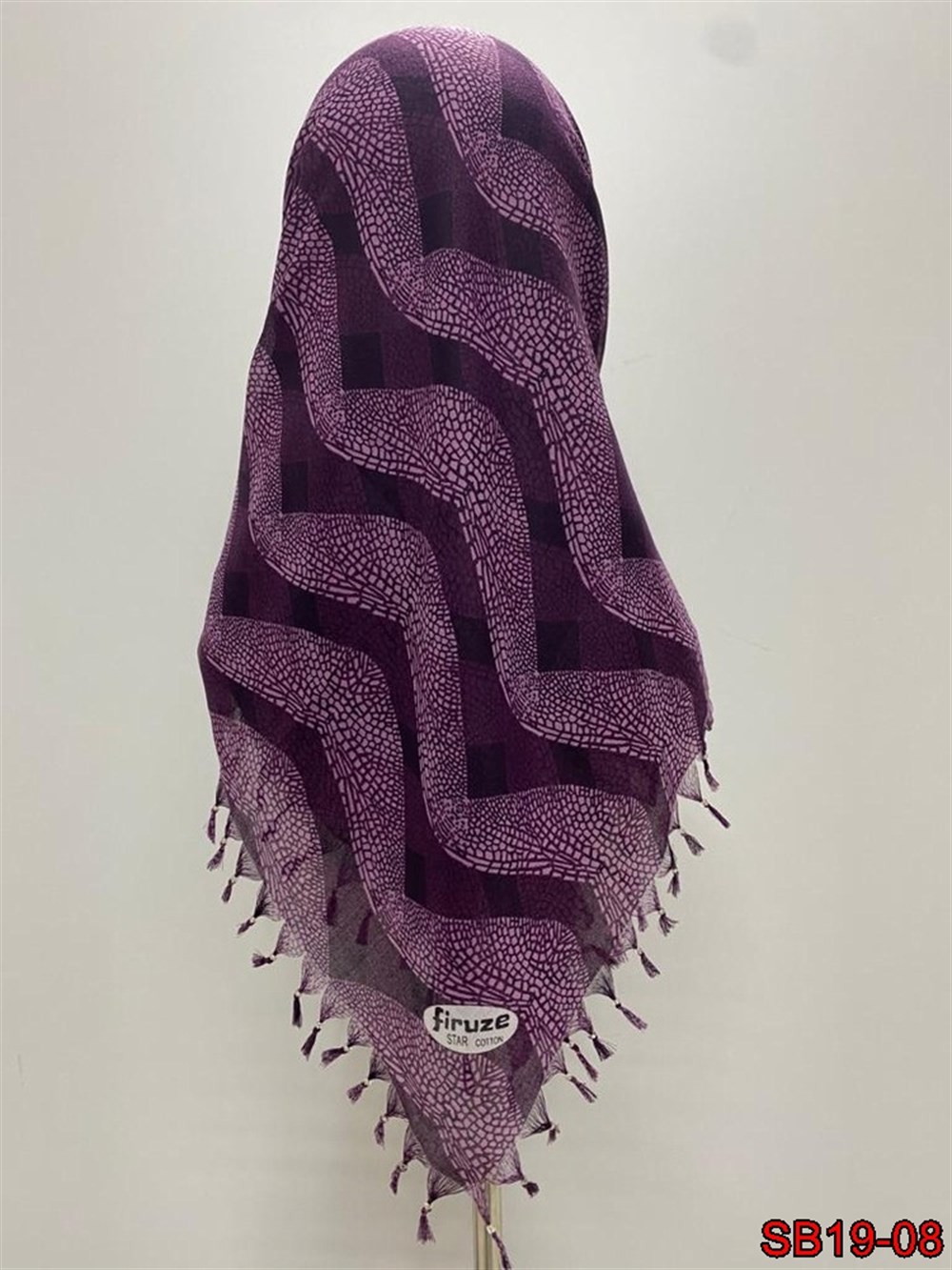 Firuze Boncuklu Cotton Eşarp(sb19-08)