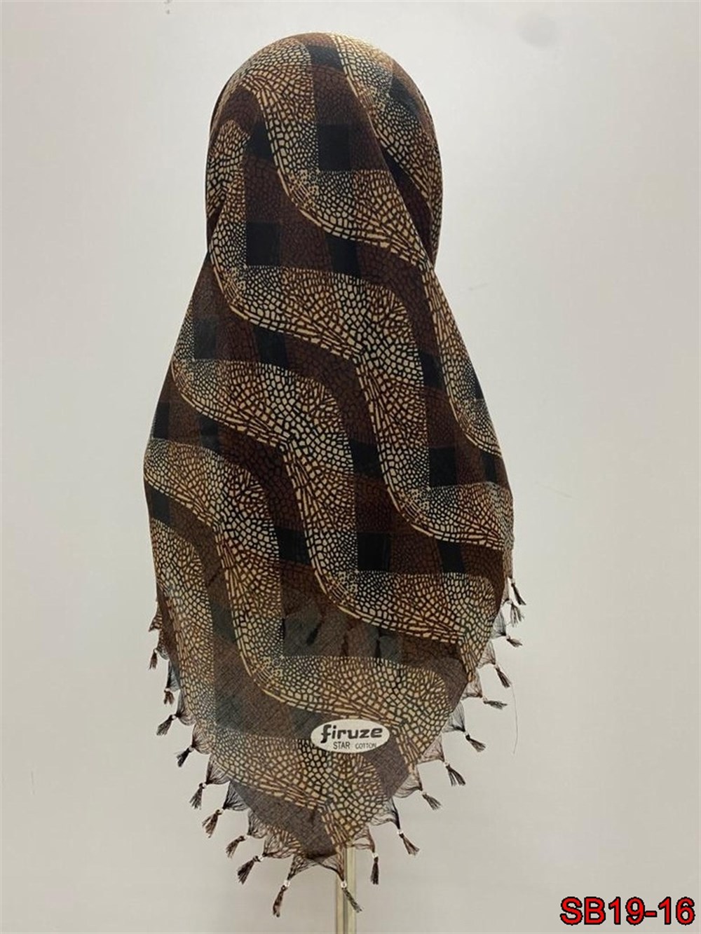 Firuze Boncuklu Cotton Eşarp(sb19-16)