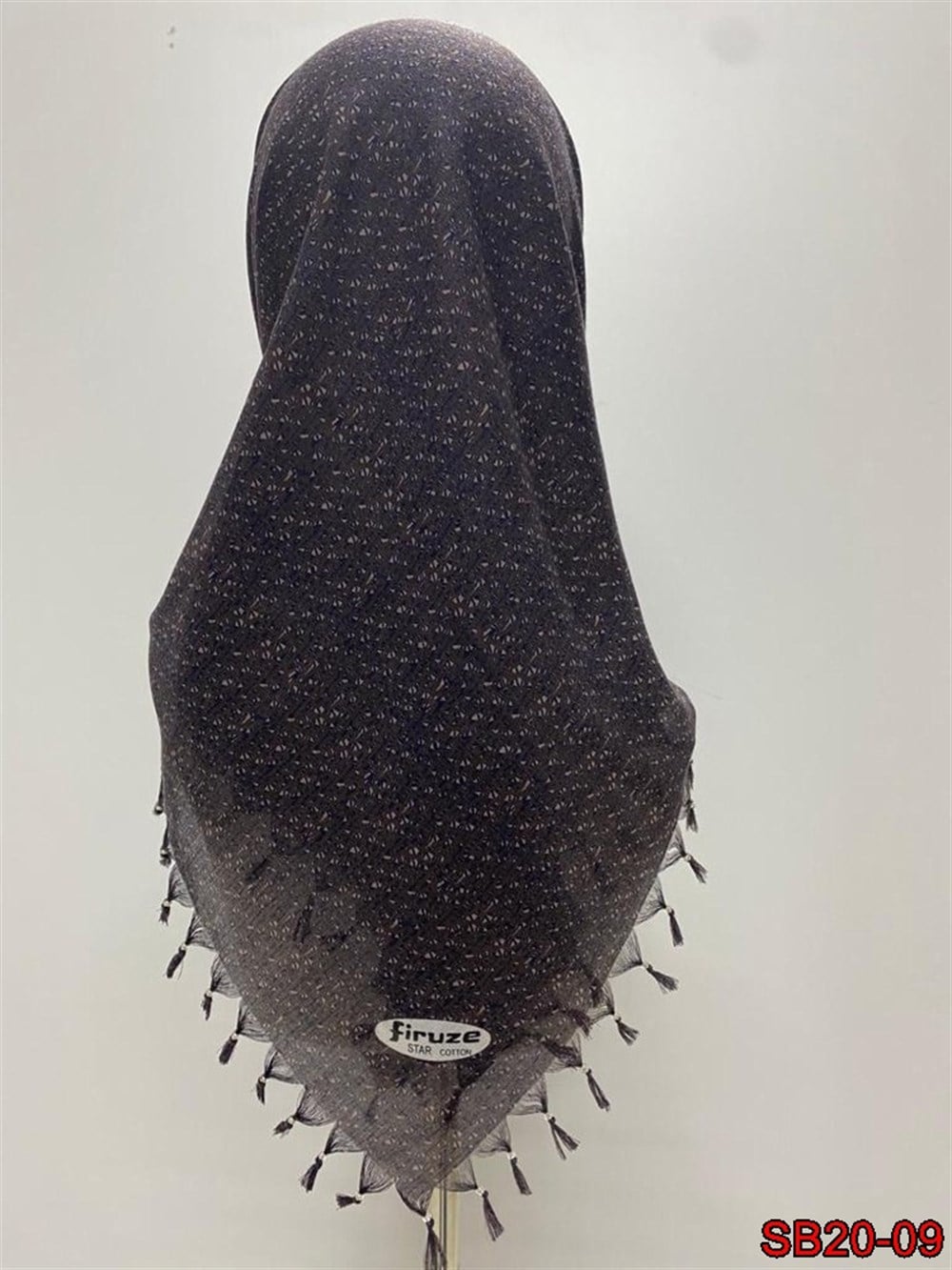 Firuze Boncuklu Cotton Eşarp(sb20-09)
