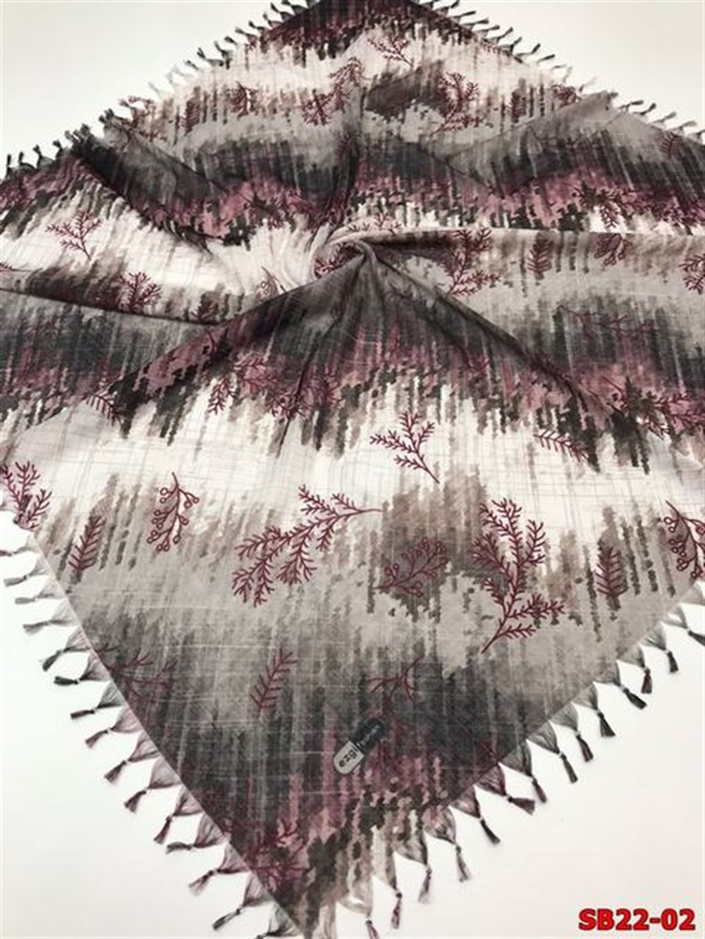Firuze Boncuklu Cotton Eşarp(sb22-02)