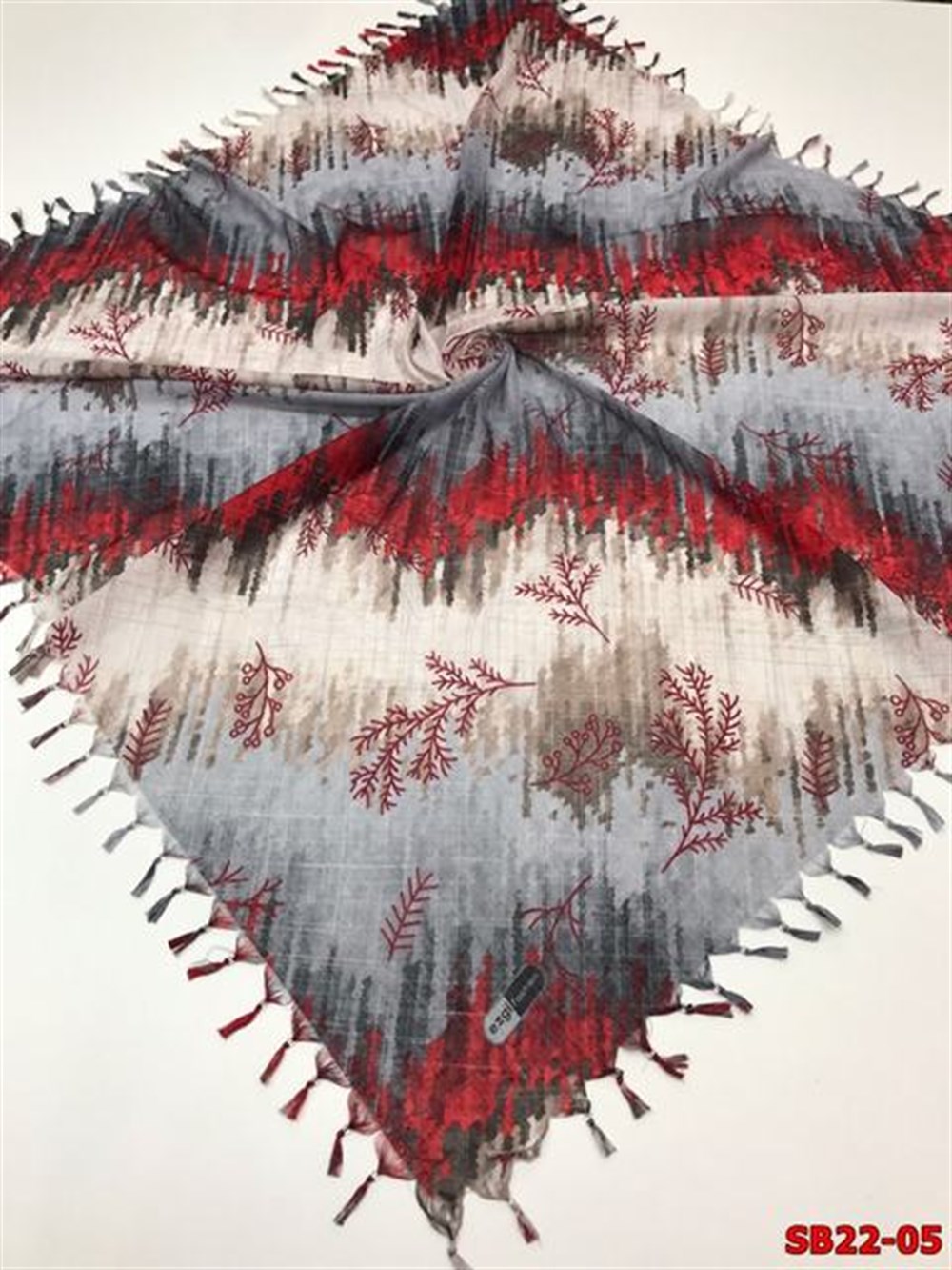 Firuze Boncuklu Cotton Eşarp(sb22-05)
