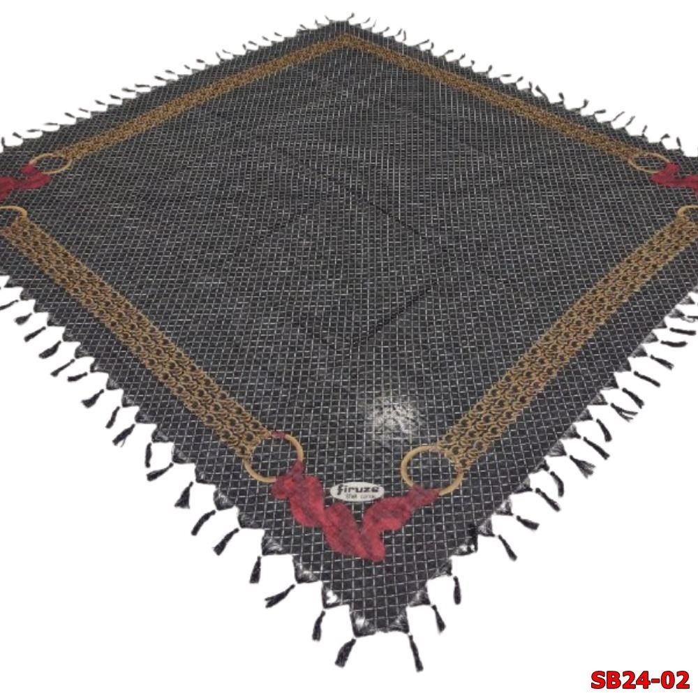 Firuze Boncuklu Cotton Eşarp(sb24-02)