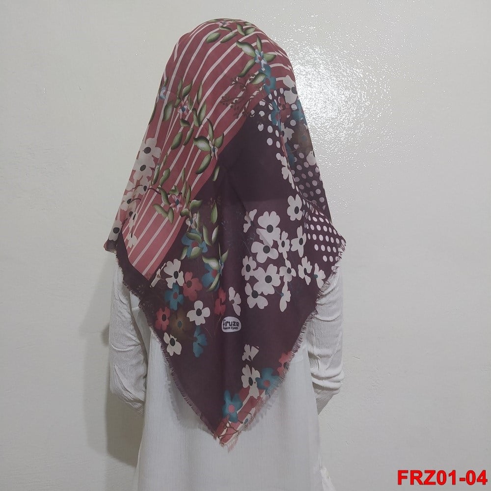 Firuze Flamlı Cotton Eşarp (frz01-04)