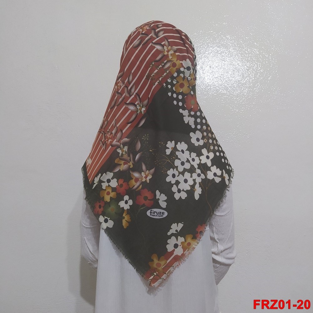 Firuze Flamlı Cotton Eşarp (frz01-20)