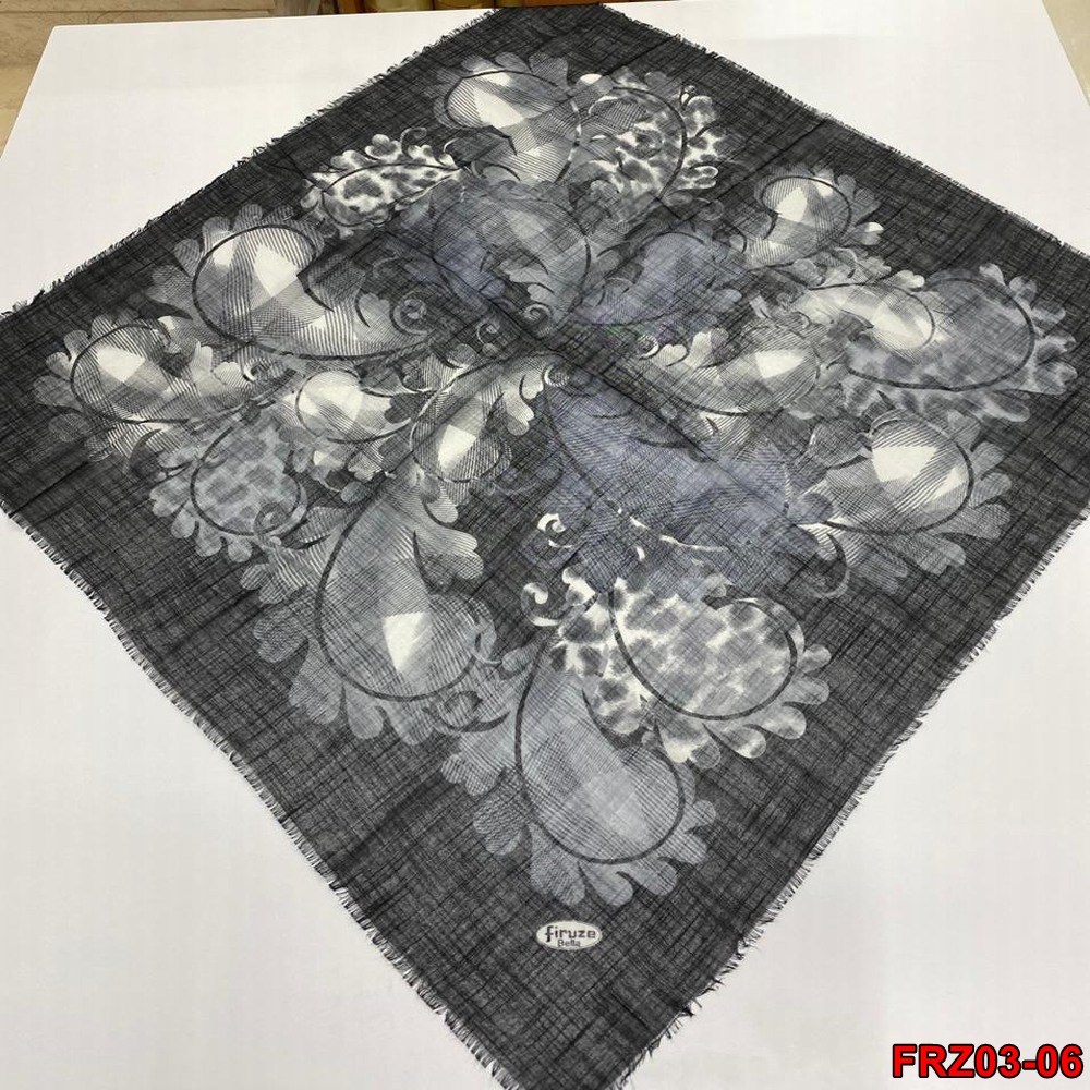Firuze Flamlı Cotton Eşarp (frz03-06)