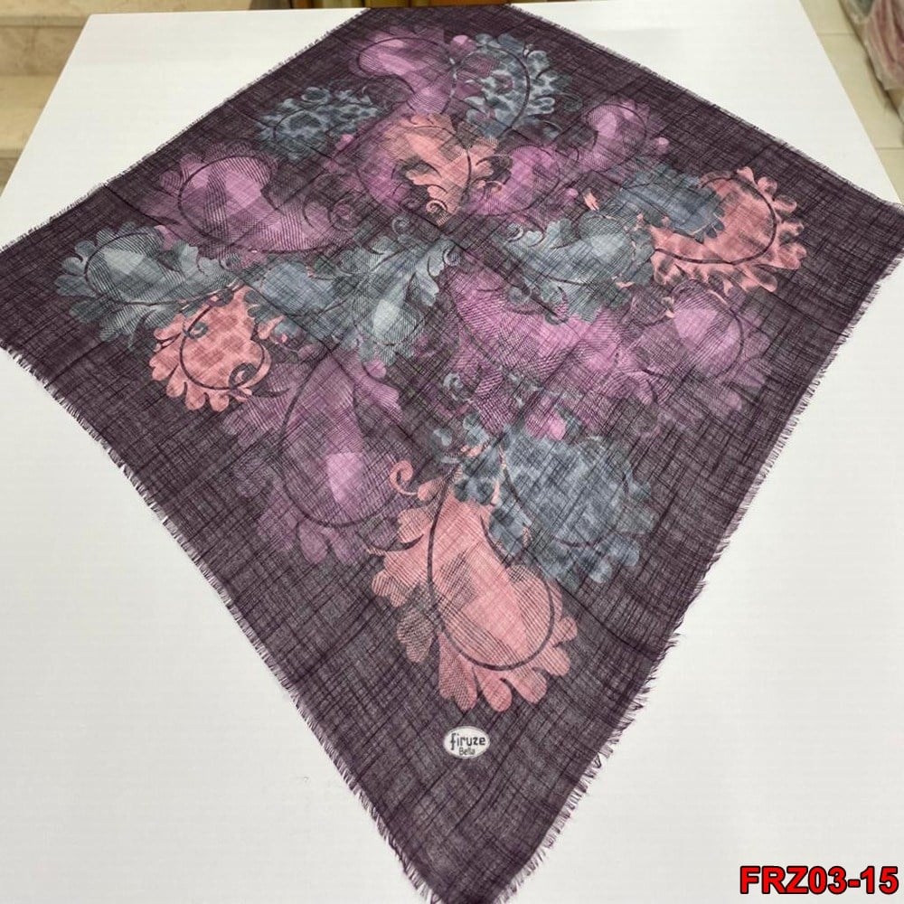 Firuze Flamlı Cotton Eşarp (frz03-15)