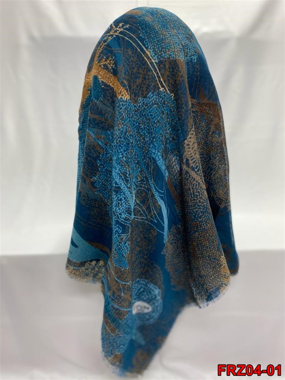 Firuze Flamlı Cotton Eşarp (frz04-01)