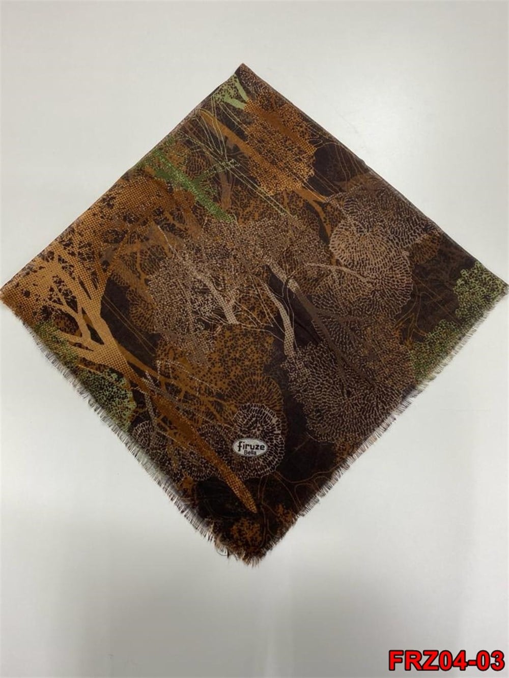 Firuze Flamlı Cotton Eşarp (frz04-03)