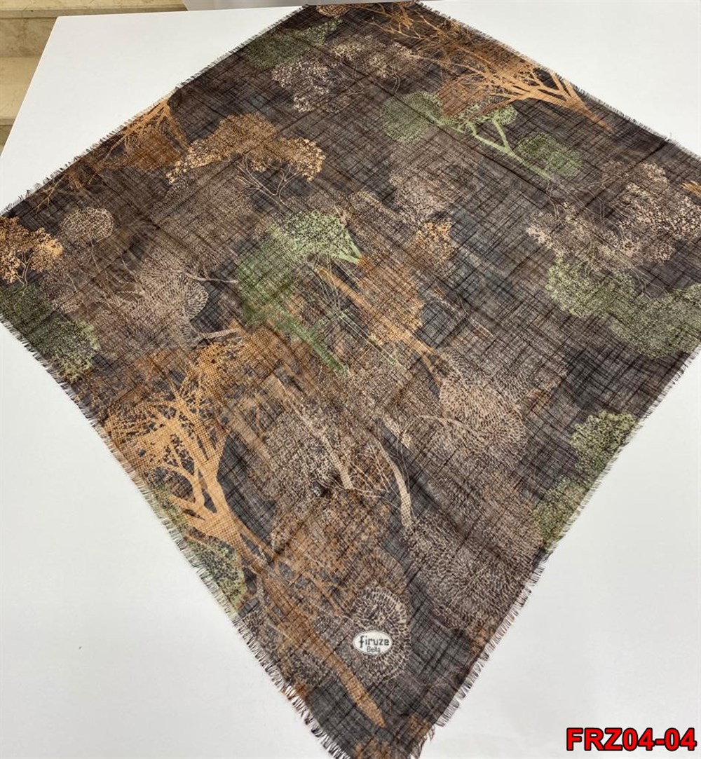 Firuze Flamlı Cotton Eşarp (frz04-04)