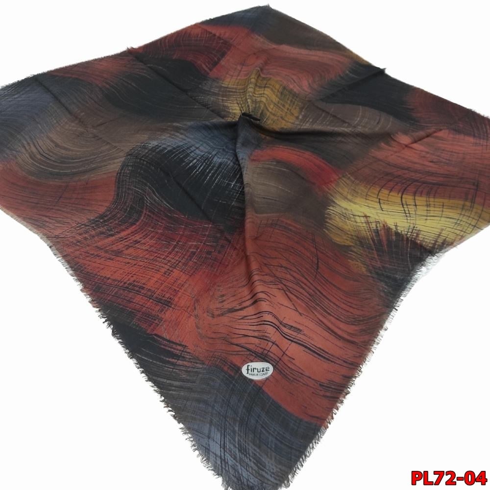 Firuze Flamlı Pamuk Eşarp (PL72-04)