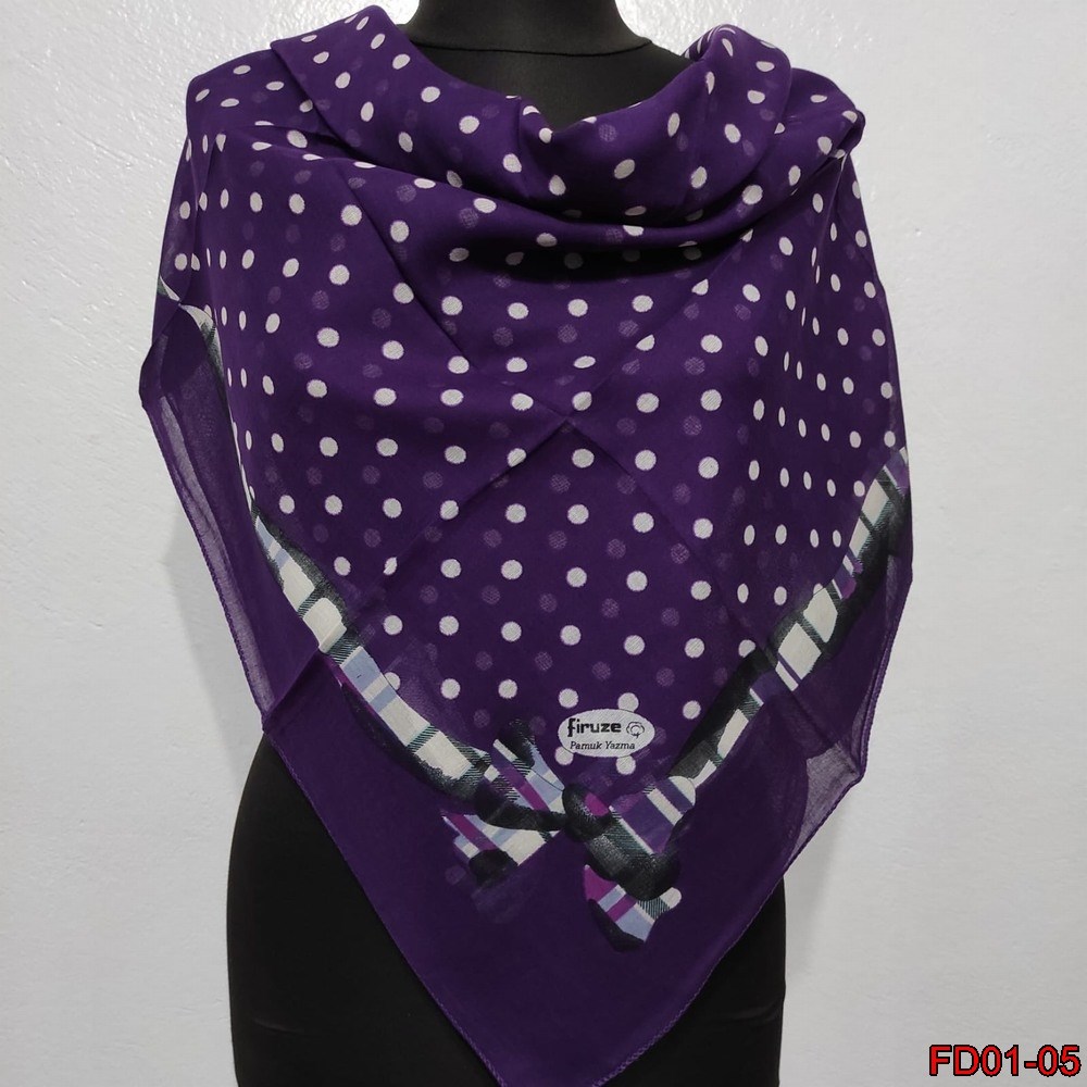 Firuze Kenarı Dikişli Yazma(FD01-05)