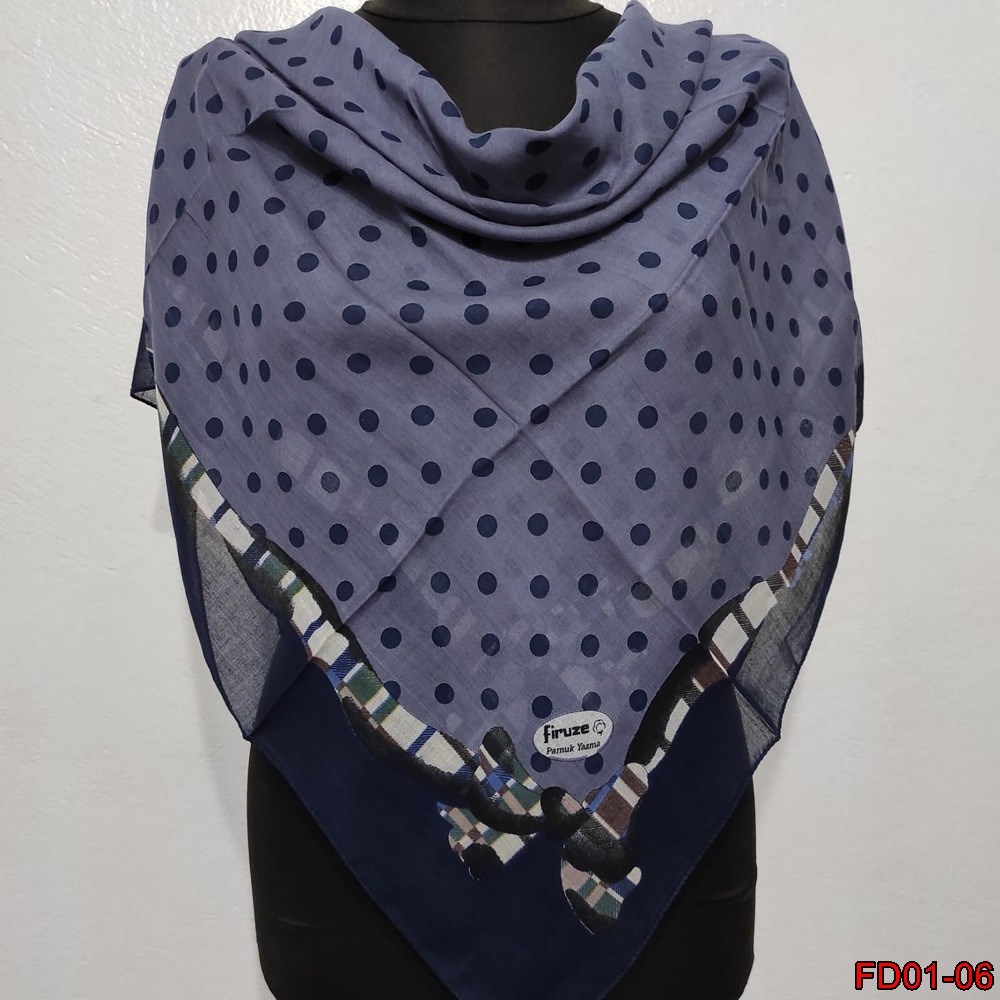 Firuze Kenarı Dikişli Yazma(FD01-06)