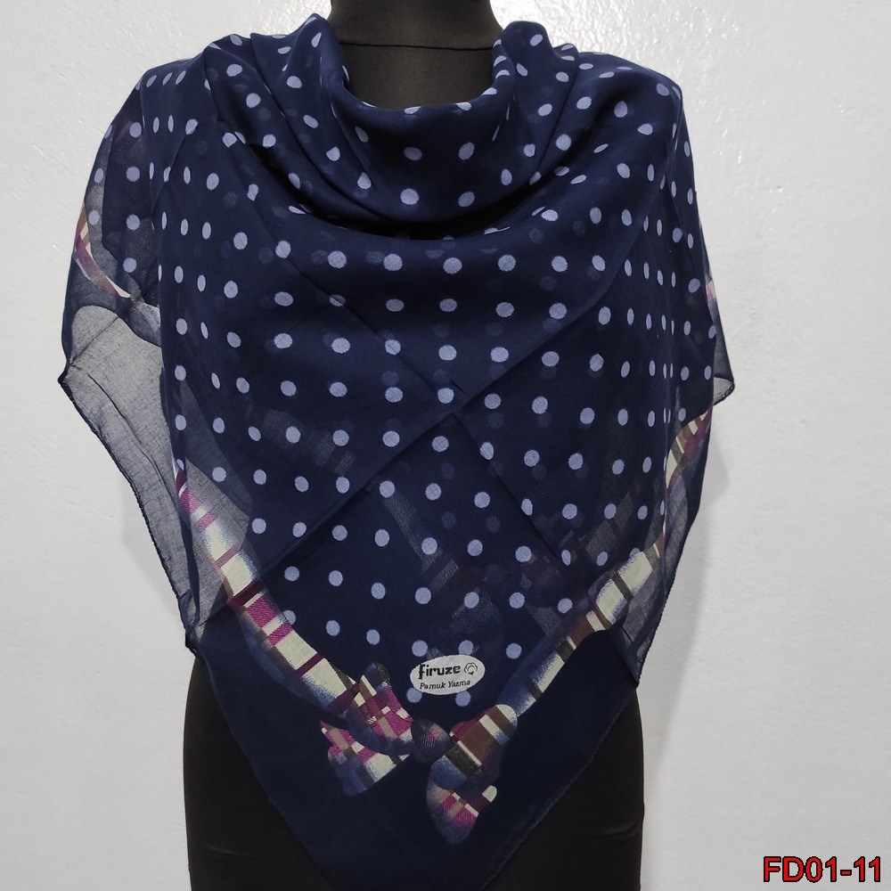 Firuze Kenarı Dikişli Yazma(FD01-11)