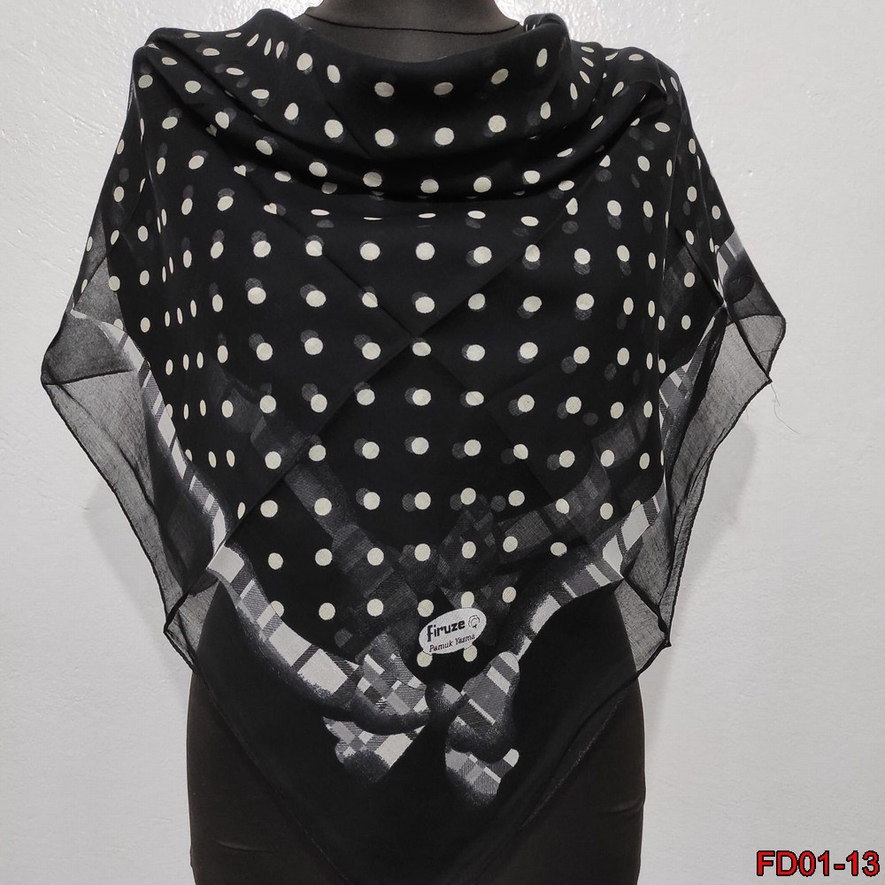 Firuze Kenarı Dikişli Yazma(FD01-13)