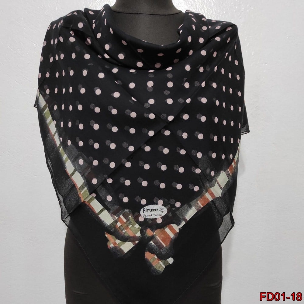 Firuze Kenarı Dikişli Yazma(FD01-18)