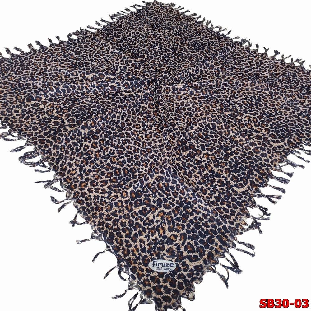 Firuze Sökme Boncuklu Cotton Eşarp(sb30-03)