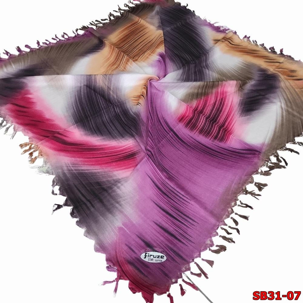 Firuze Sökme Boncuklu Cotton Eşarp(sb31-07)
