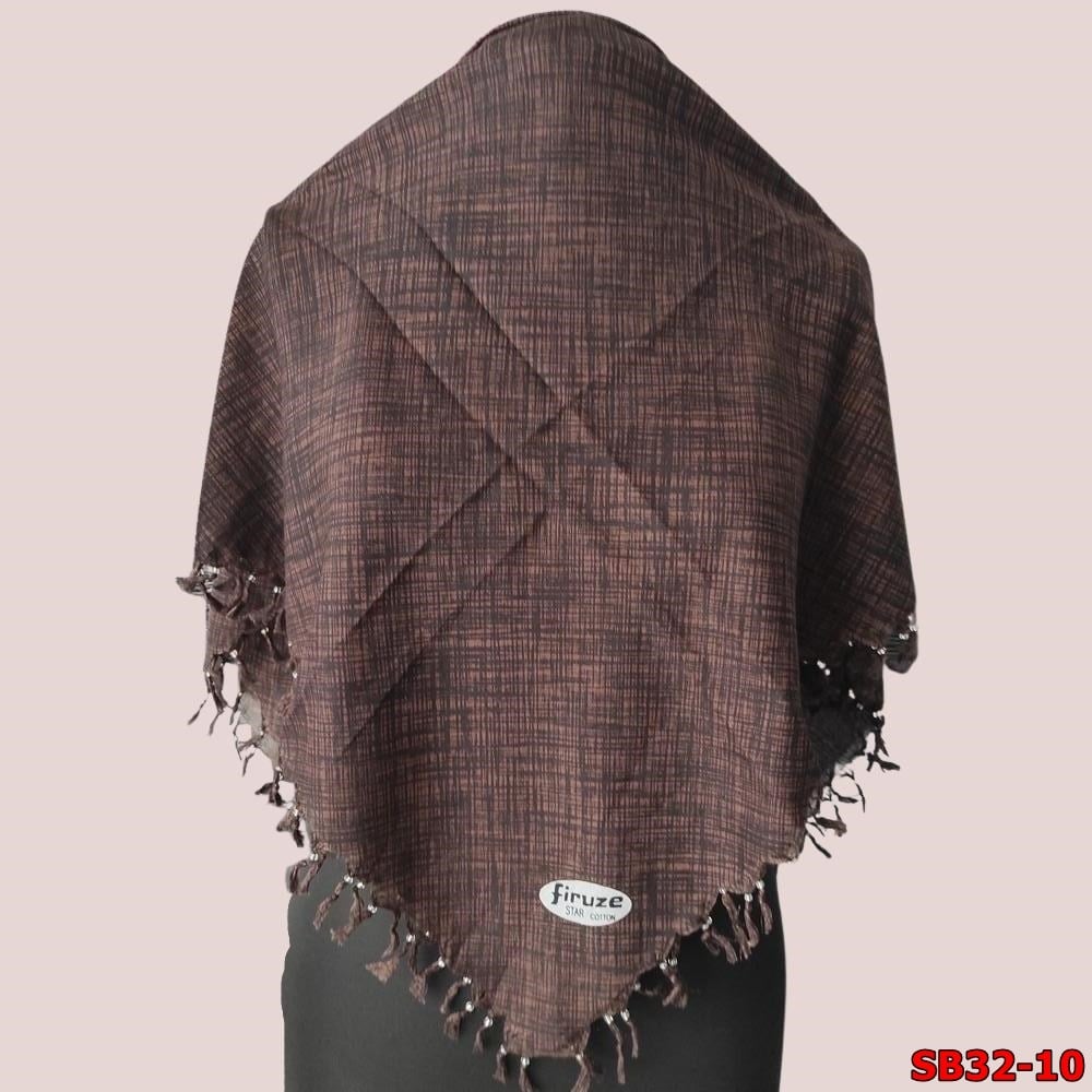 Firuze Sökme Boncuklu Cotton Eşarp(sb32-10)