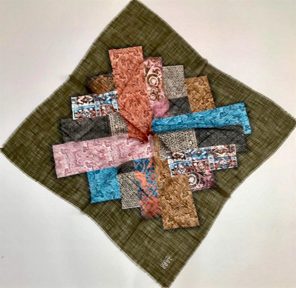 Kaşmir Flamlı Eşarp