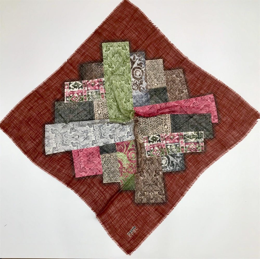 Kaşmir Flamlı Eşarp