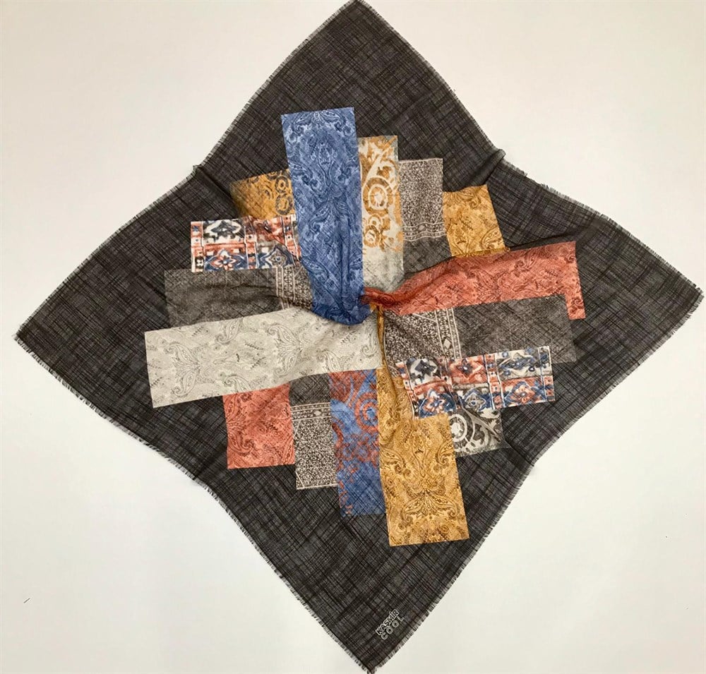 Kaşmir Flamlı Eşarp