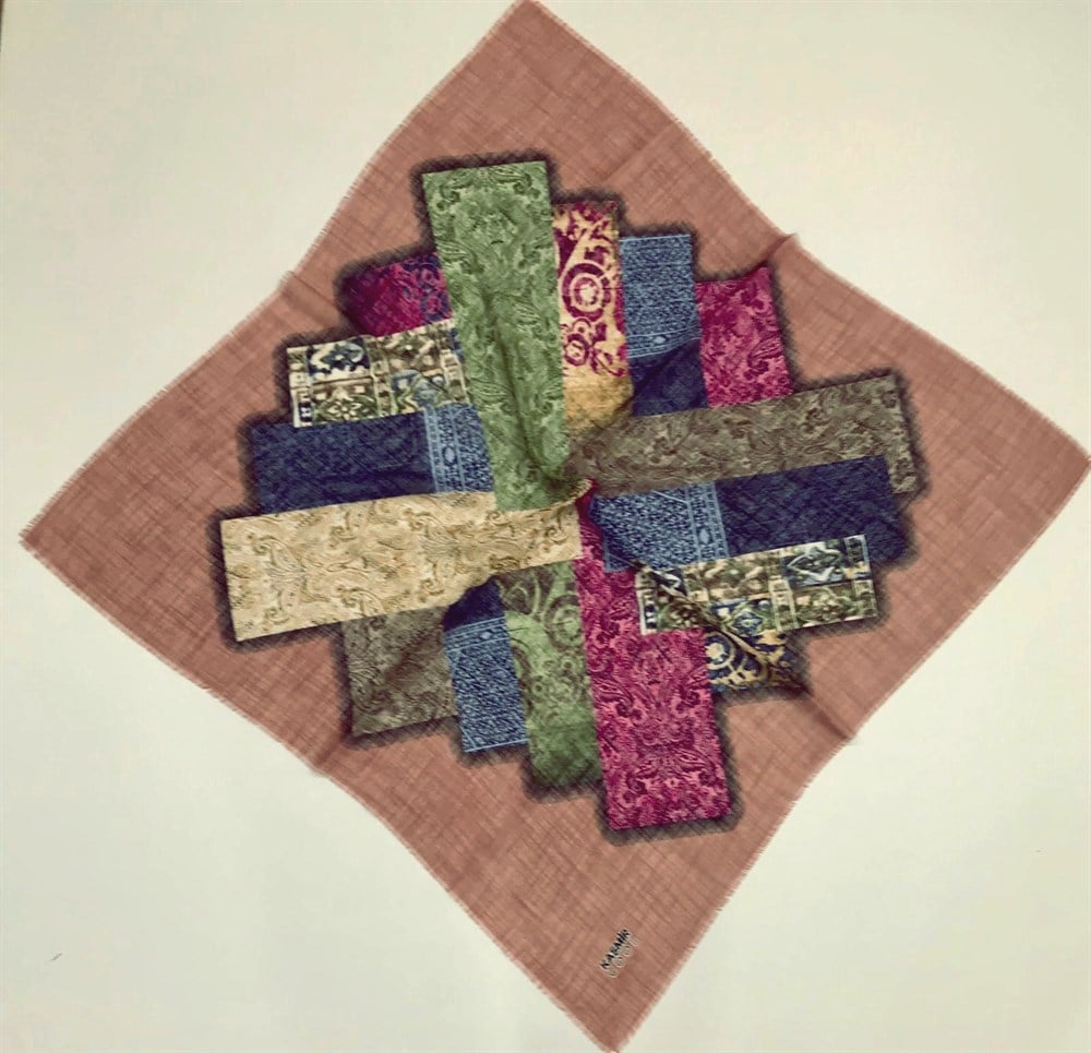 Kaşmir Flamlı Eşarp