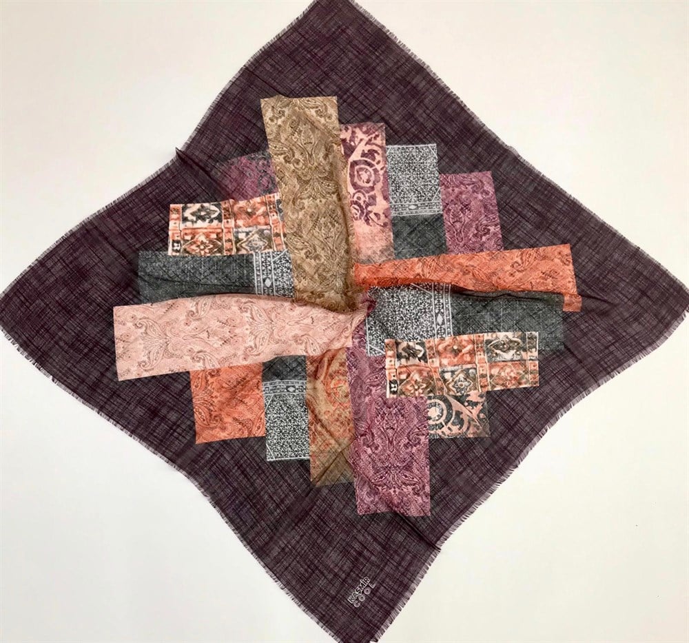 Kaşmir Flamlı Eşarp