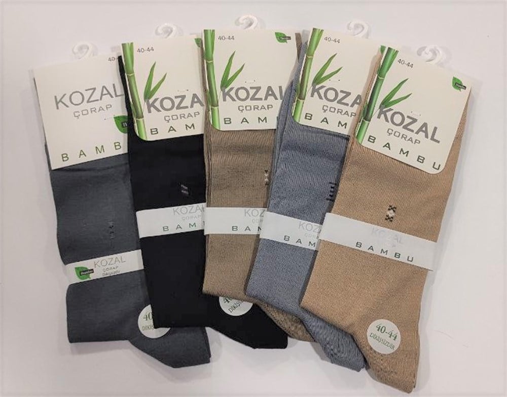 Kozal Erkek Bambu Soket Çorap 6'lı Paket(EC01-03)