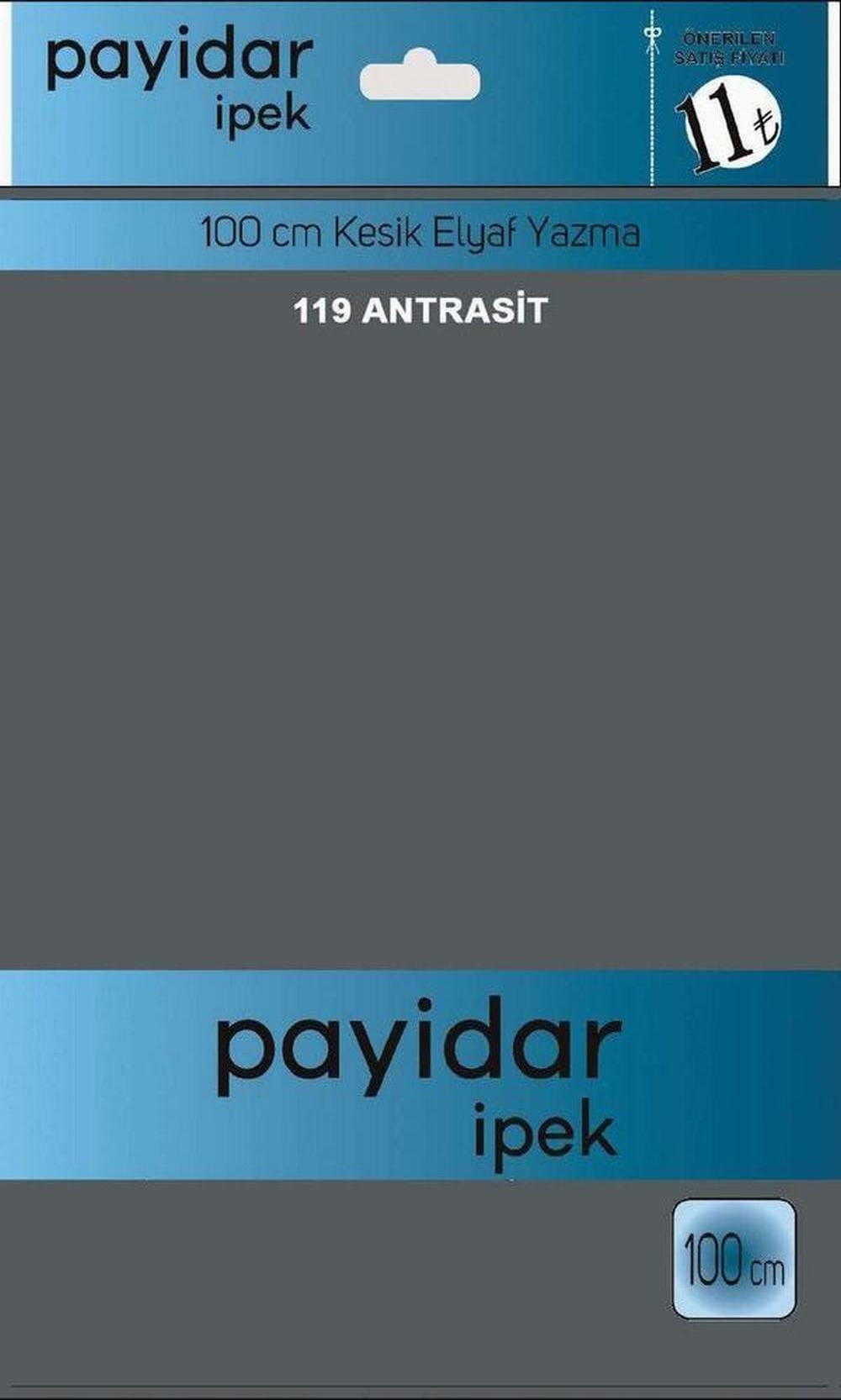 Payidar Düz Renk Poşetli Yazma(Antrasit)119