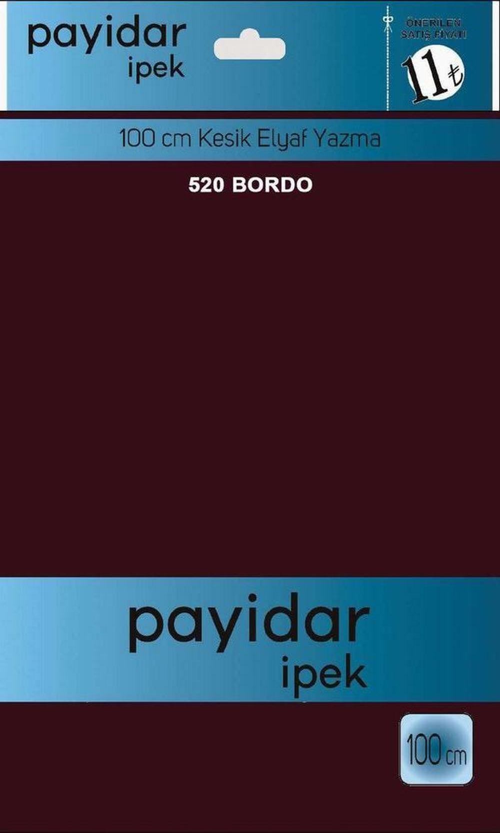 Payidar Düz Renk Poşetli Yazma(Bordo)520