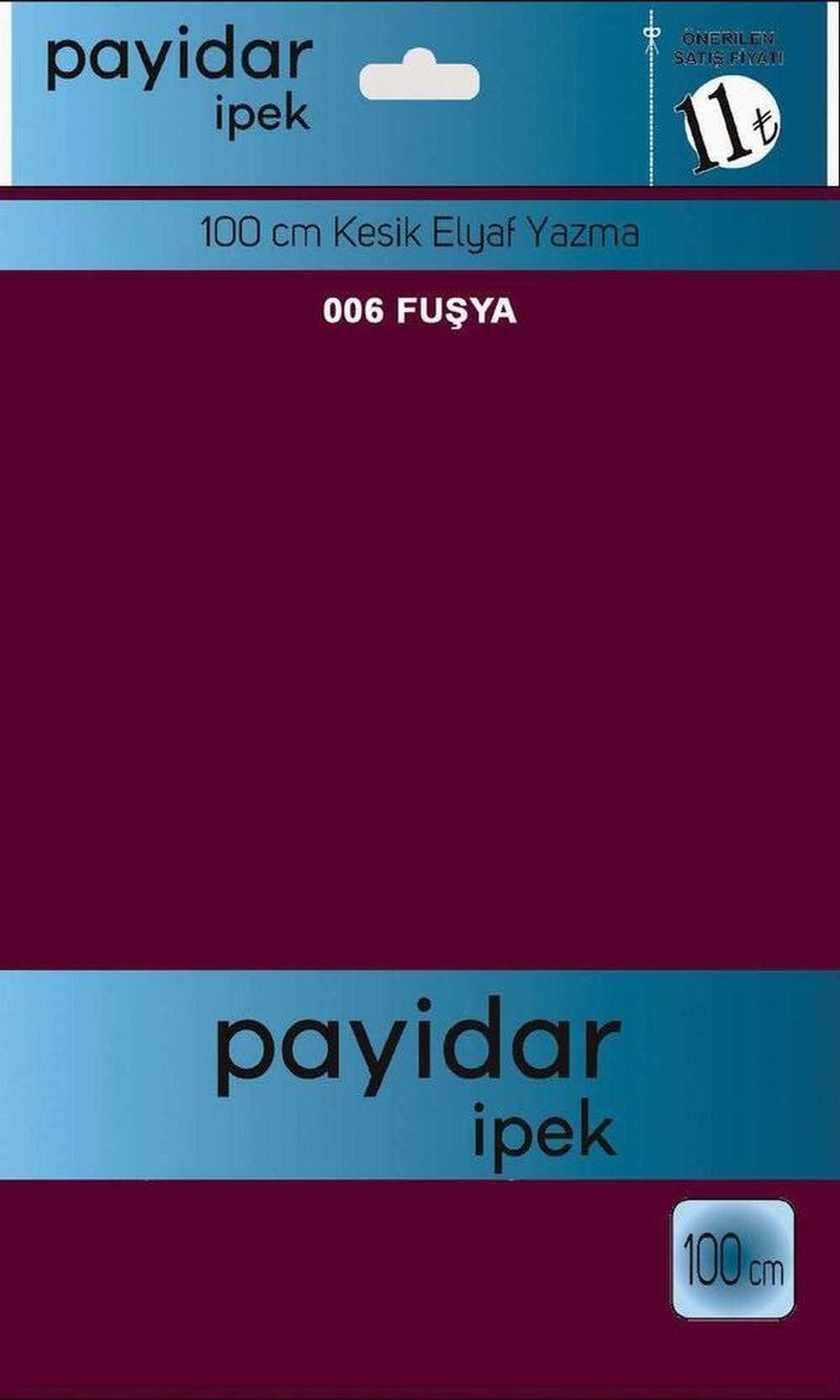 Payidar Düz Renk Poşetli Yazma(Fuşya)006