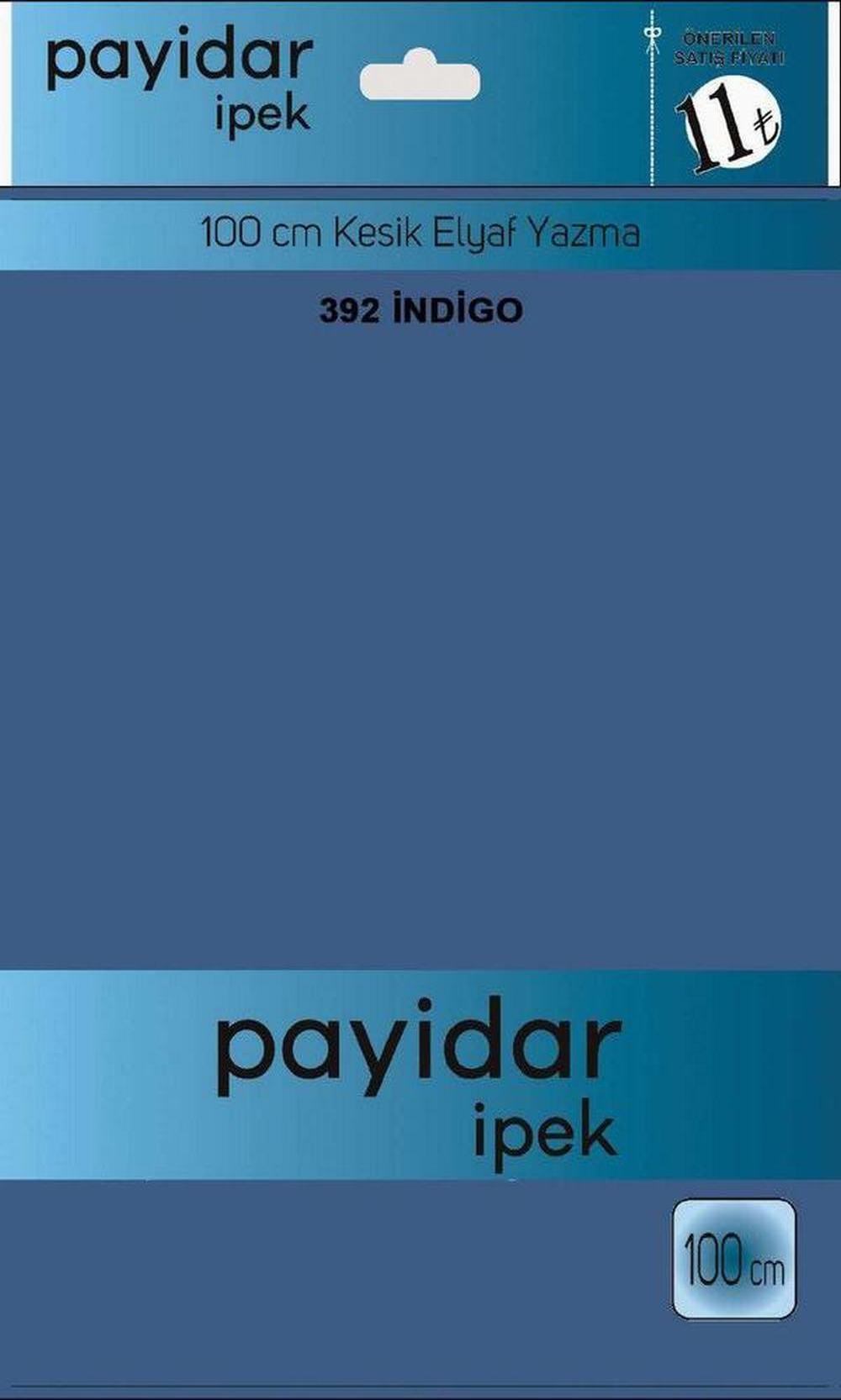 Payidar Düz Renk Poşetli Yazma(İndigo)392