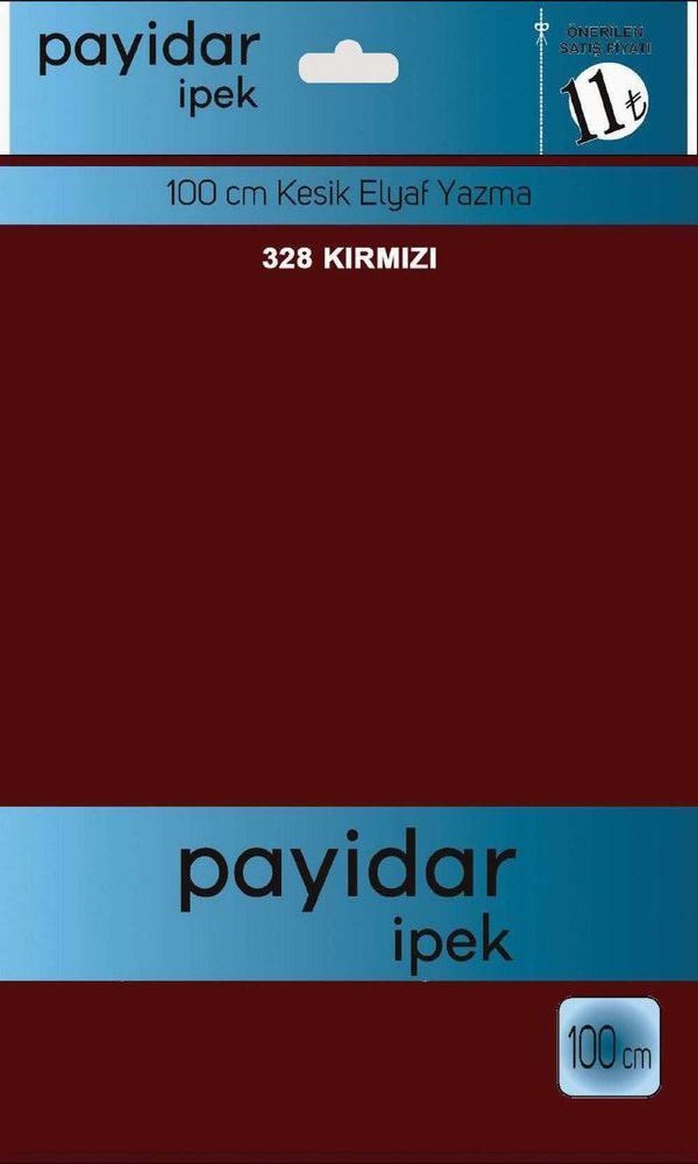 Payidar Düz Renk Poşetli Yazma(Kırmızı)328