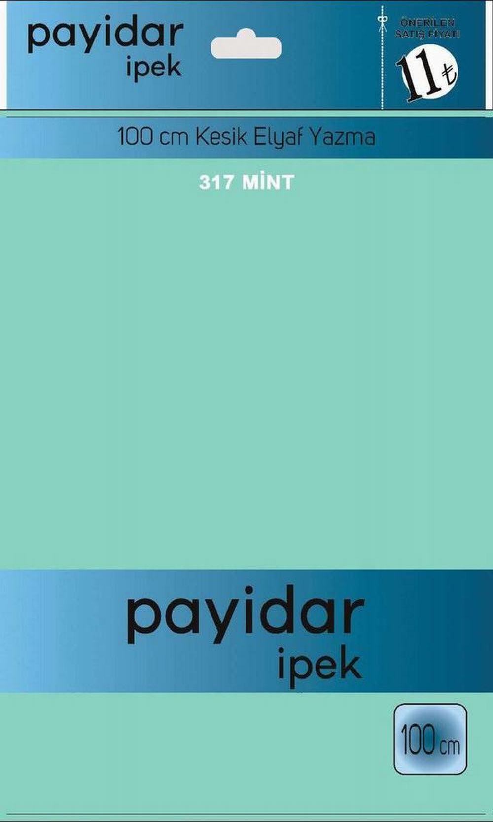 Payidar Düz Renk Poşetli Yazma(Mint)317