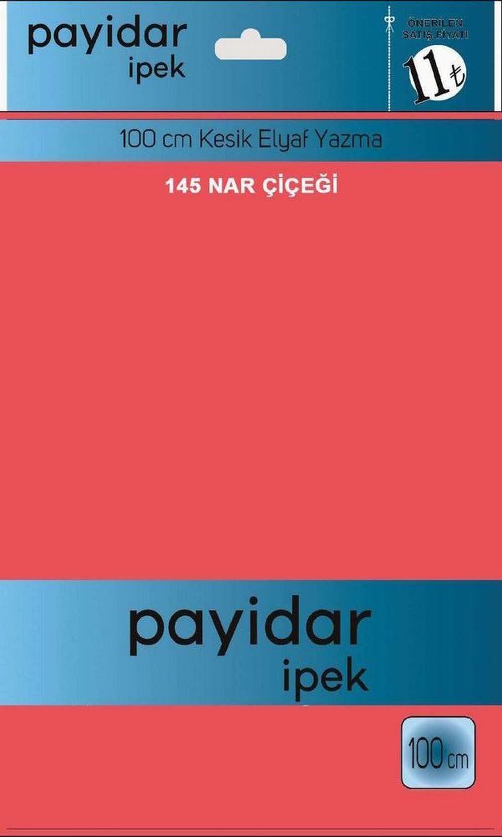 Payidar Düz Renk Poşetli Yazma(Nar Çiçeği)145