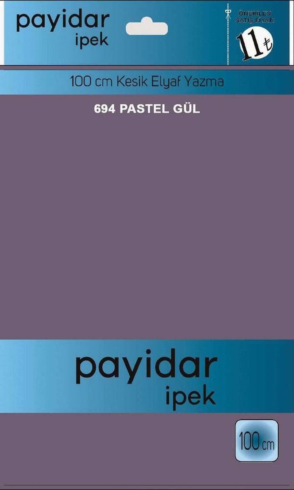 Payidar Düz Renk Poşetli Yazma(Pastel Gül)694