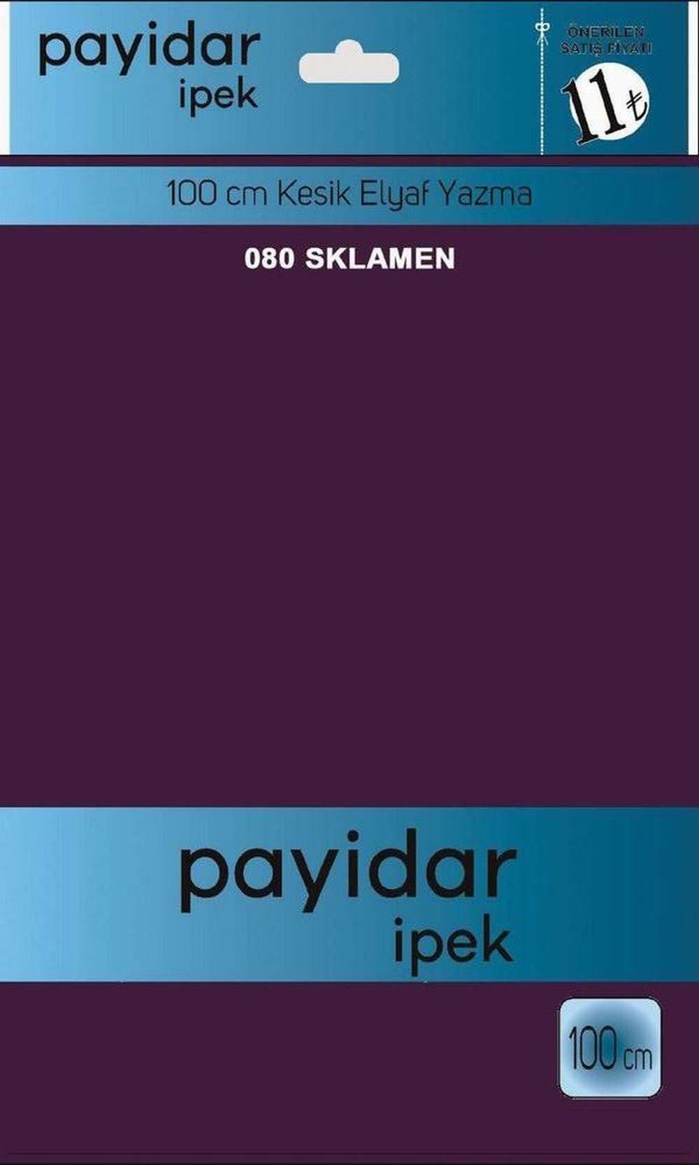 Payidar Düz Renk Poşetli Yazma(Sklamen)080