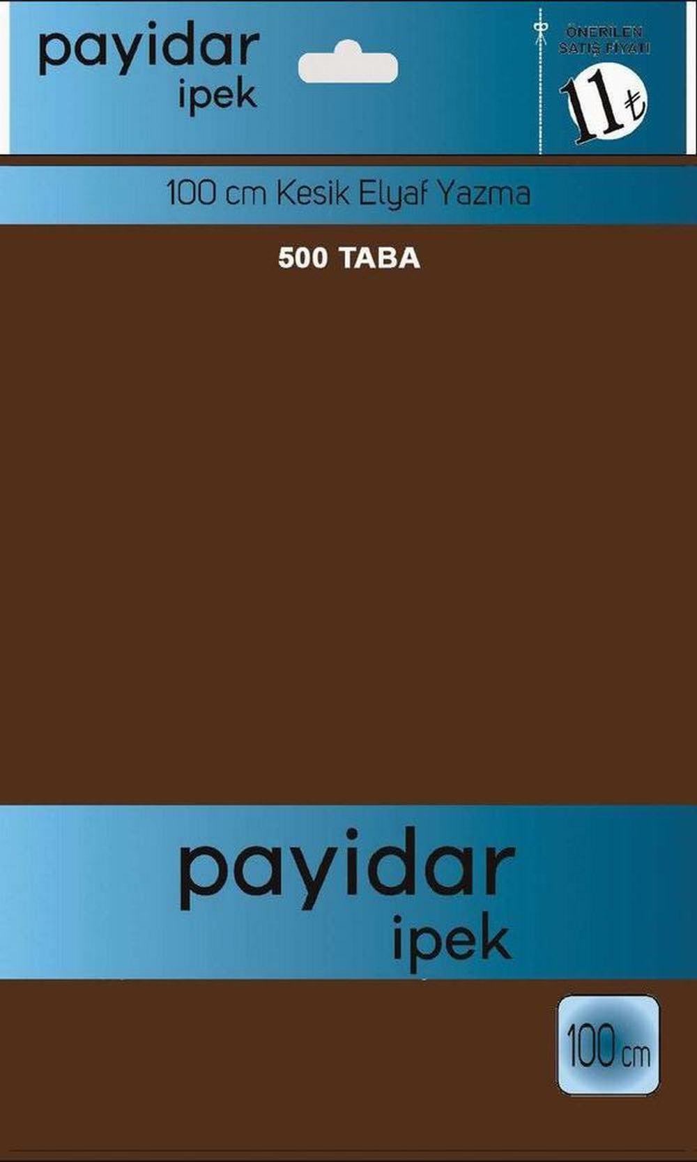 Payidar Düz Renk Poşetli Yazma(Taba)500